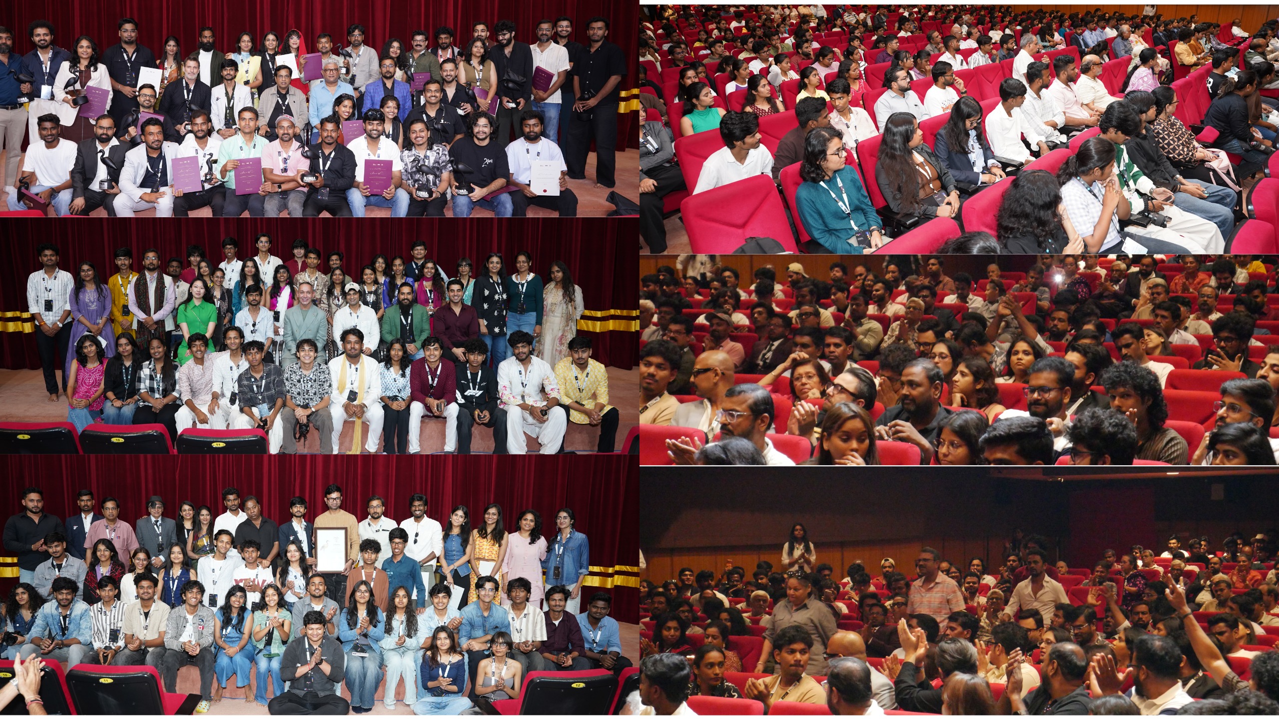 Festival organizers, filmmakers, and audience members gathered in the auditorium