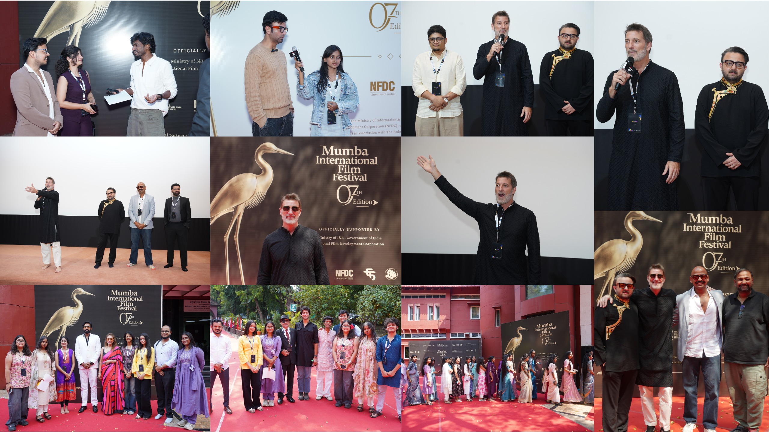 Guests and speakers sharing moments at festival screenings and events